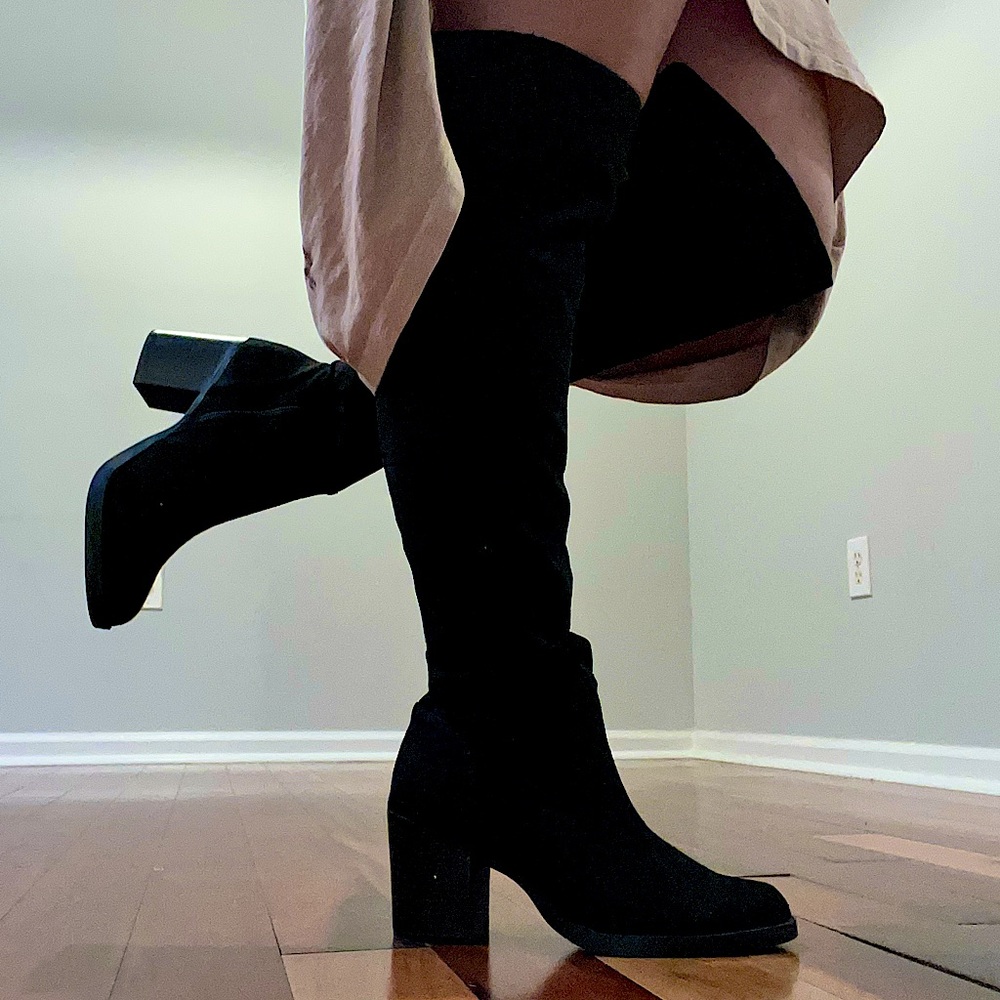 Black Knee High Boots Size 8 1/2